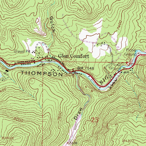 Topographic Map of Noels Draw, CO
