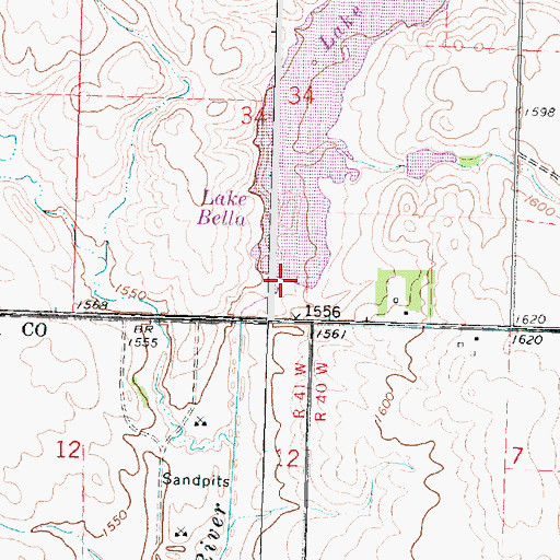 Topographic Map of Stateline Structure Dam, MN