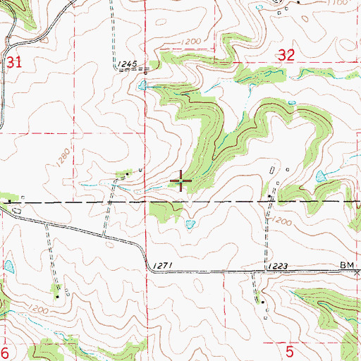 Topographic Map of T Rain Structure Dam, MN
