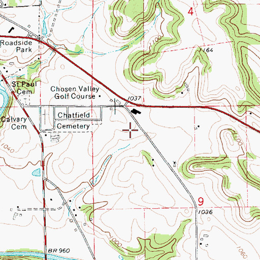Topographic Map of Ray Waller Dam, MN