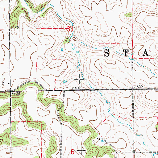 Topographic Map of H Ruen Dam, MN