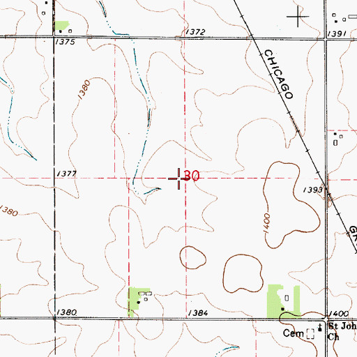 Topographic Map of Lee Copeman Dam, MN