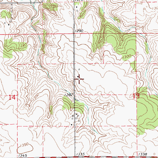 Topographic Map of East Willow Creek Dam, MN