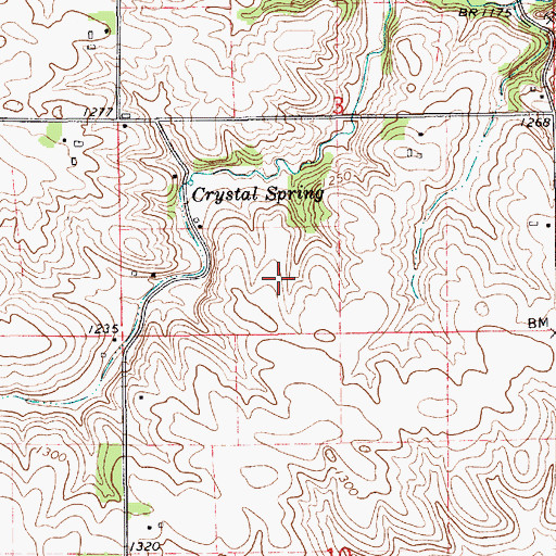 Topographic Map of East Willow Creek Dam, MN