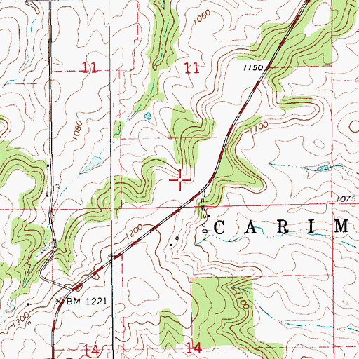 Topographic Map of East Willow Creek Dam, MN