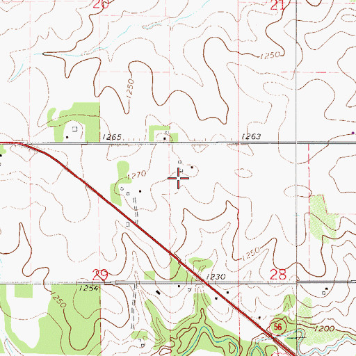 Topographic Map of Jim Donaldson Pond Dam, MN