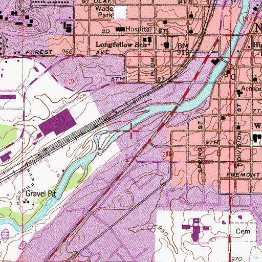 Topographic Map of Cannon River Dam, MN