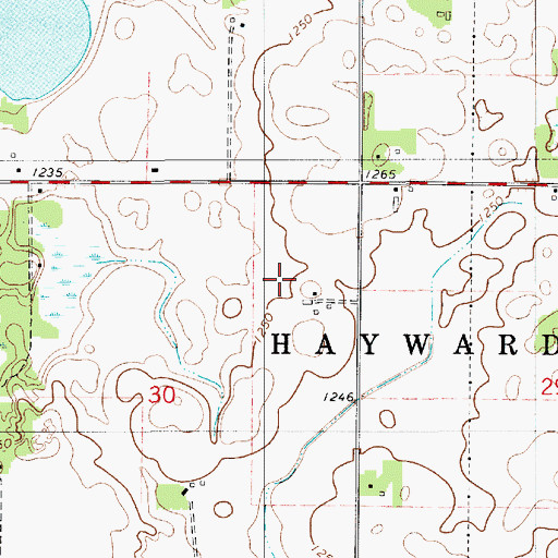 Topographic Map of Albert Lea Lake Dam, MN