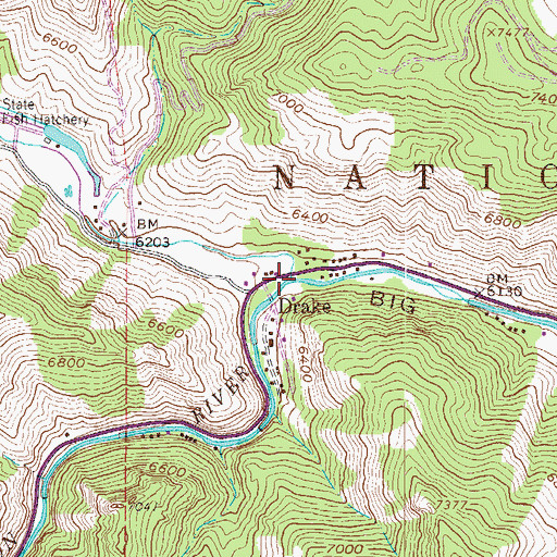 Topographic Map of North Fork Big Thompson River, CO