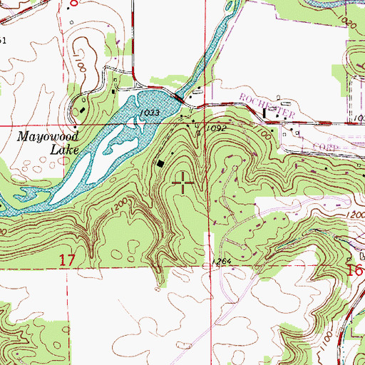 Topographic Map of Mayowood Lake Dam, MN