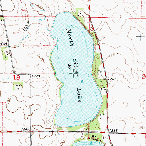 Topographic Map of North Silver Lake, MN