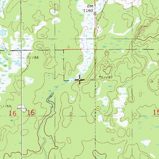 Topographic Map of Tamarack River Reservoir, MN