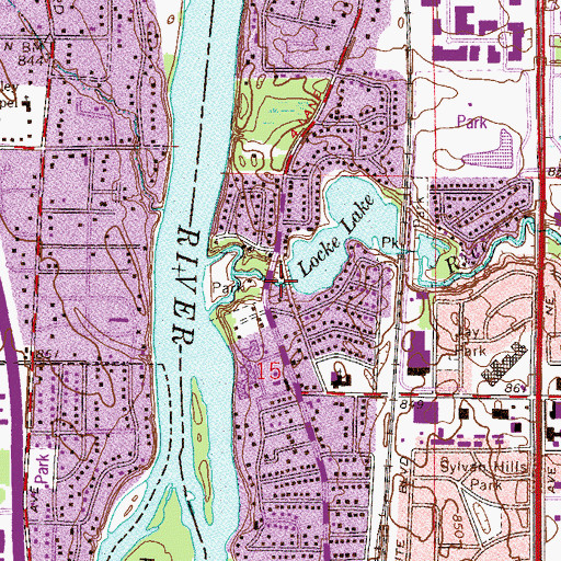 Topographic Map of Locke Lake Dam, MN