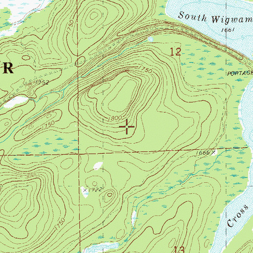 Topographic Map of Wigwam Lake, MN