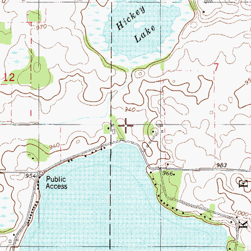 Topographic Map of Cedar Lake Dam, MN