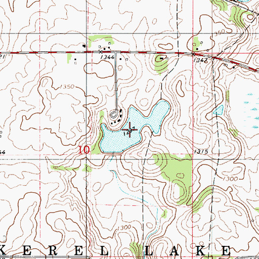 Topographic Map of Lake Val Halla, MN