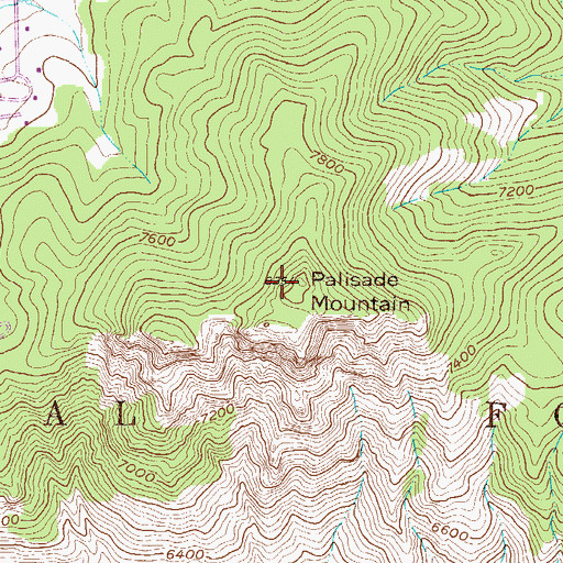 Topographic Map of Palisade Mountain, CO