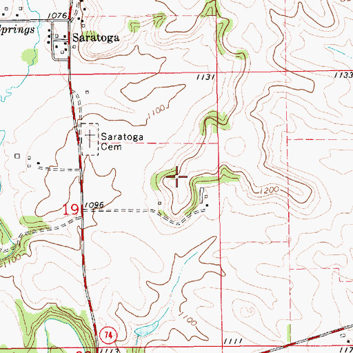 Topographic Map of Stanley Harcey Stabilizer Dam, MN