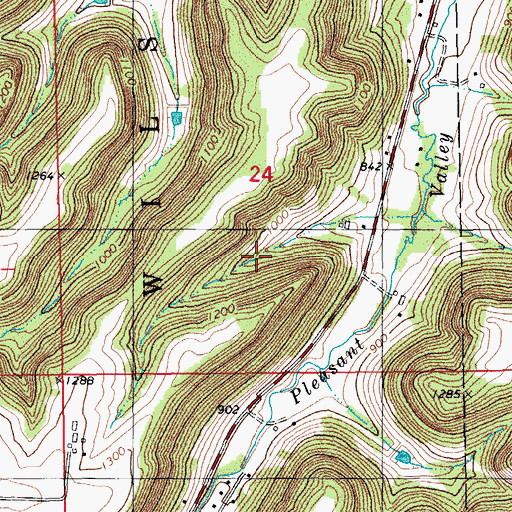 Topographic Map of Pleasant Valley Site Number 6 Dam, MN