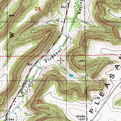 Topographic Map of Pleasant Valley Site Number 3 Dam, MN