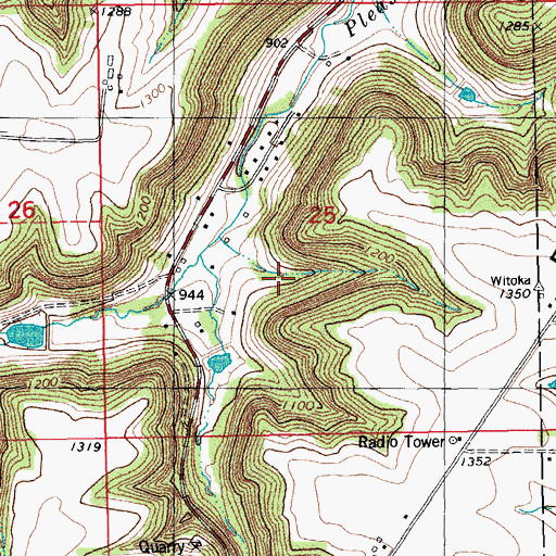 Topographic Map of Judy Dam, MN