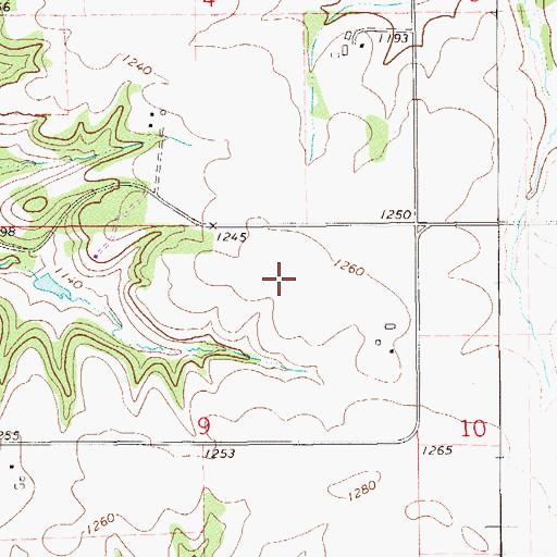 Topographic Map of Simonson Detention Dam, MN