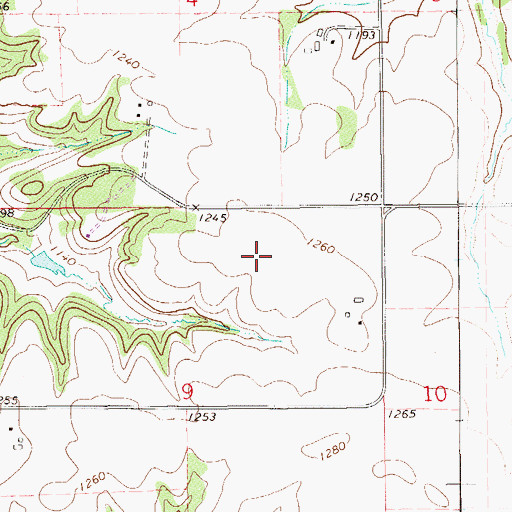 Topographic Map of Simonson Detention Dam, MN