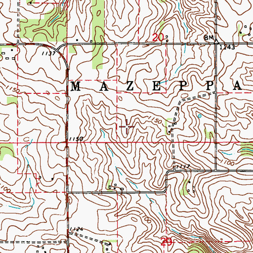 Topographic Map of J Sibley Dam, MN