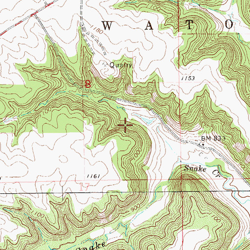 Topographic Map of Sheehan-Stork Dam, MN