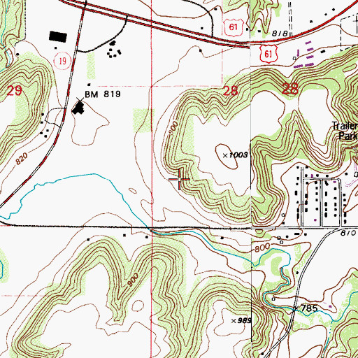 Topographic Map of Harold Eckblad Dam, MN