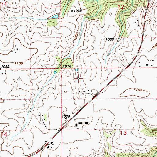 Topographic Map of Donald Johnson Dam, MN
