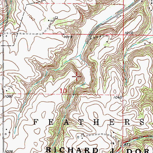 Topographic Map of Elmer Voth Detention Dam, MN