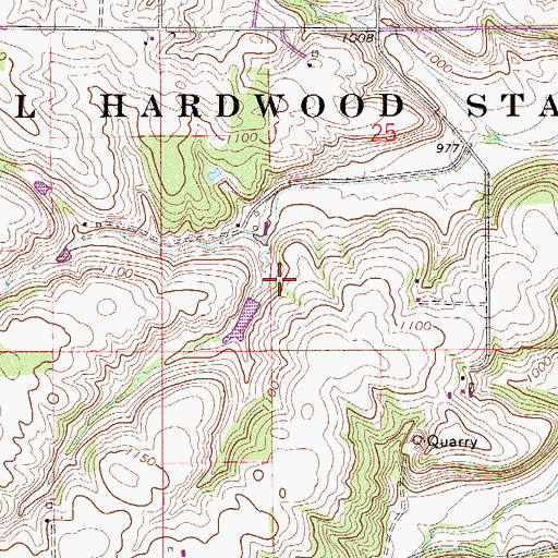 Topographic Map of Peaceful Valley Group Structure Number 1 Dam, MN