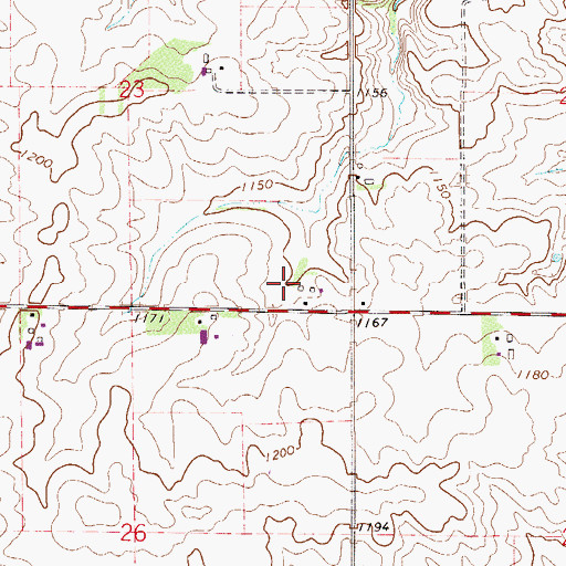 Topographic Map of Eldon Anderson Dam, MN