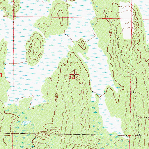 Topographic Map of Gold Pond Dam, MN