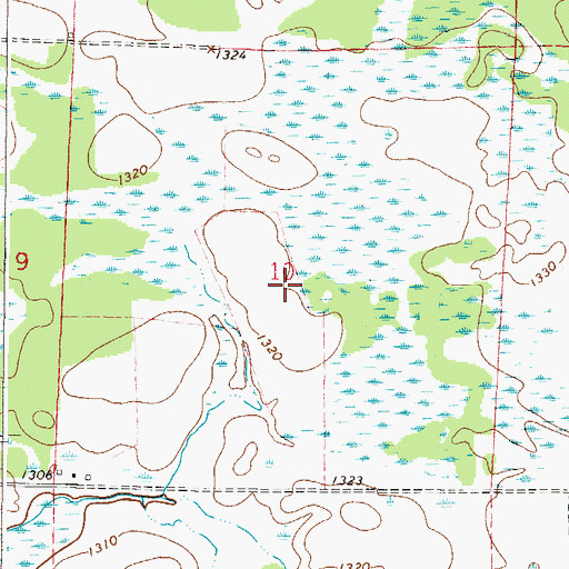 Topographic Map of Kurtz Pond Dam, MN