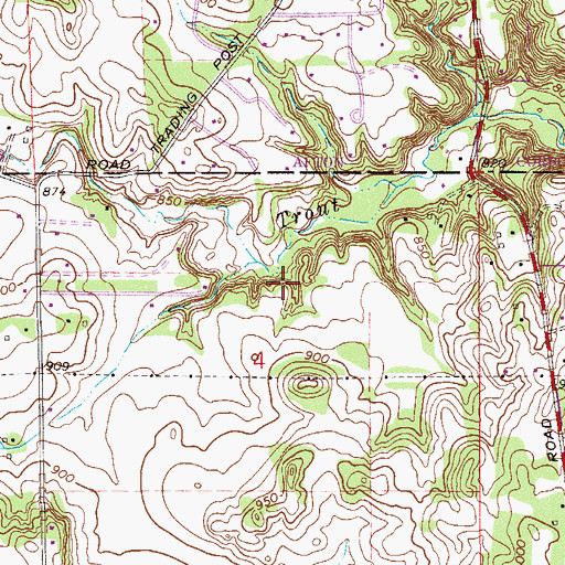 Topographic Map of Schuester Pond Dam, MN