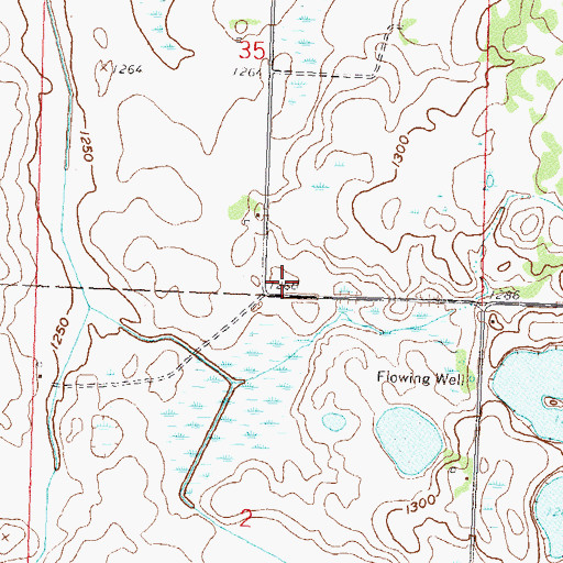 Topographic Map of Ted Kath Dam, MN