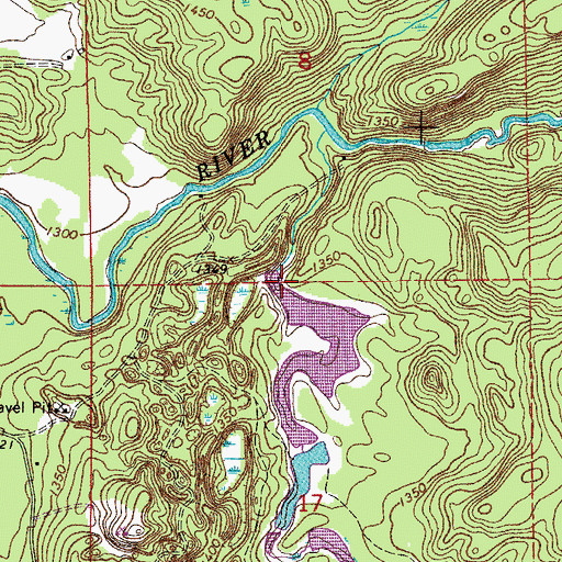 Topographic Map of Wilbur Luoma Pond Dam, MN