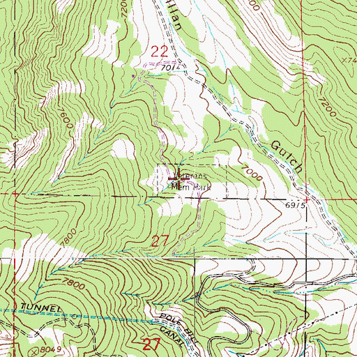 Topographic Map of Veterans Memorial Park, CO