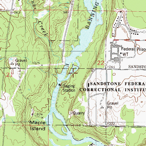 Topographic Map of Kettle River Dam, MN