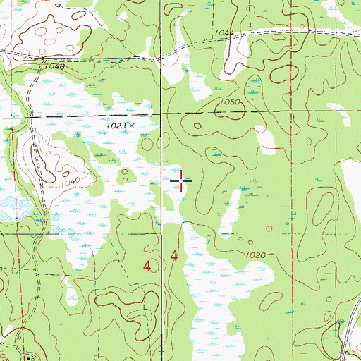 Topographic Map of Irons Pool, MN