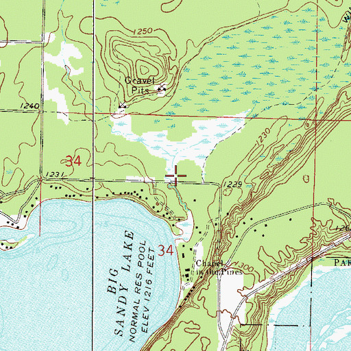 Topographic Map of Hammond Pond Dam, MN
