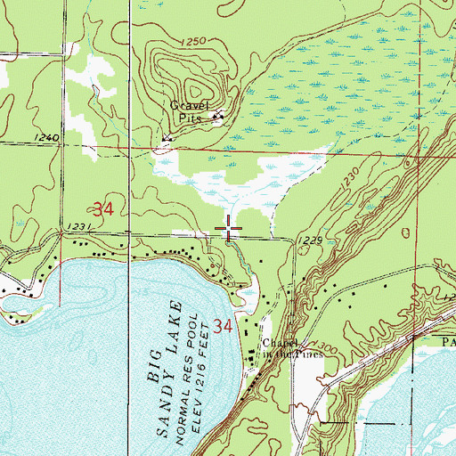 Topographic Map of Hammound Pond, MN