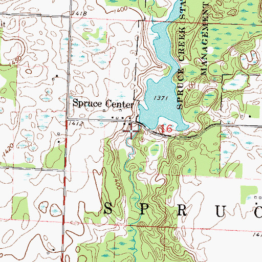 Topographic Map of Mill Pond, MN