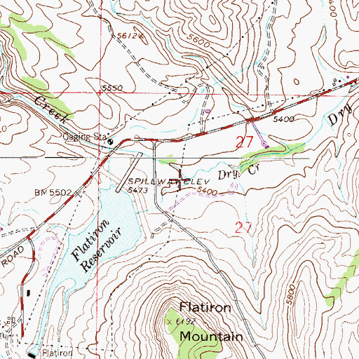 Topographic Map of Cottonwood Creek, CO