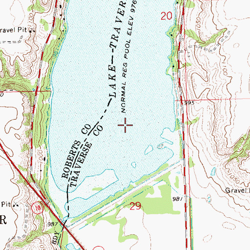 Topographic Map of Browns Valley Dike, MN