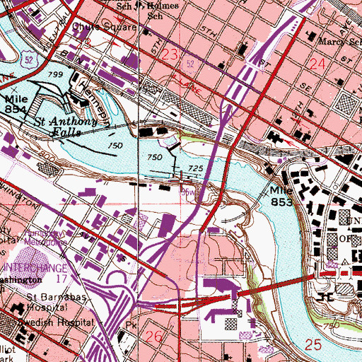 Topographic Map of Intermediate Pool, MN