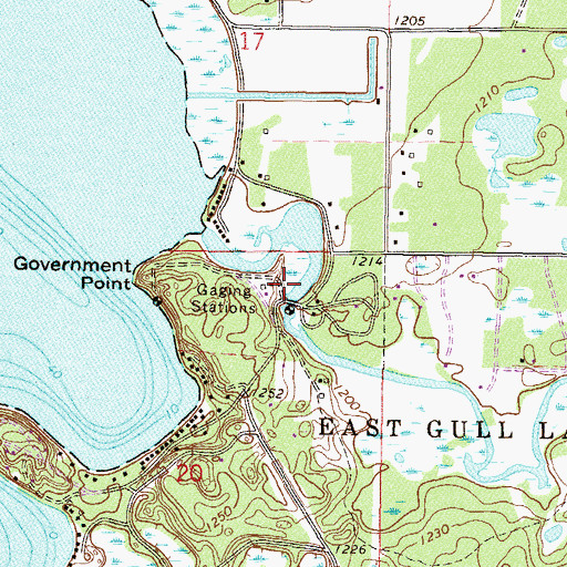 Topographic Map of Gull Lake Reservoir, MN