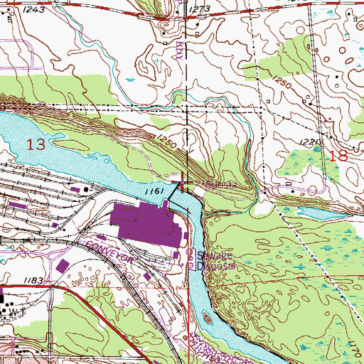 Topographic Map of Cloquet Dam, MN